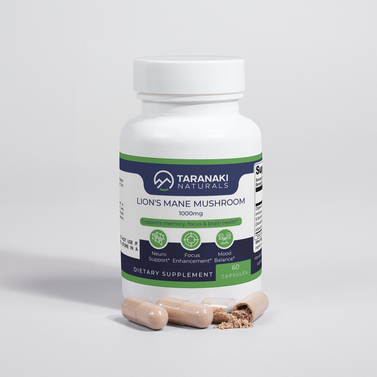 Premium Lion's Mane Extract - 40% Polysaccharides - 60ct