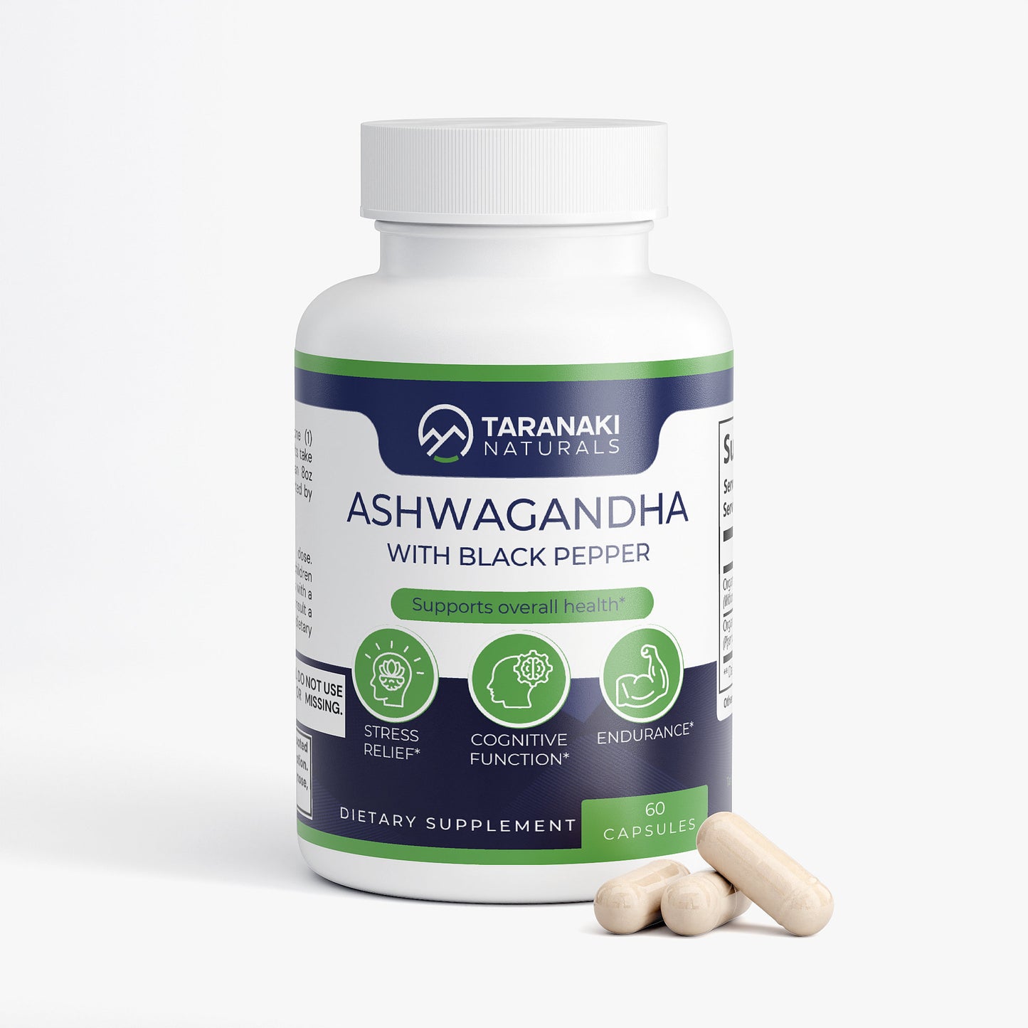 Premium Ashwagandha with Black Pepper - 60ct