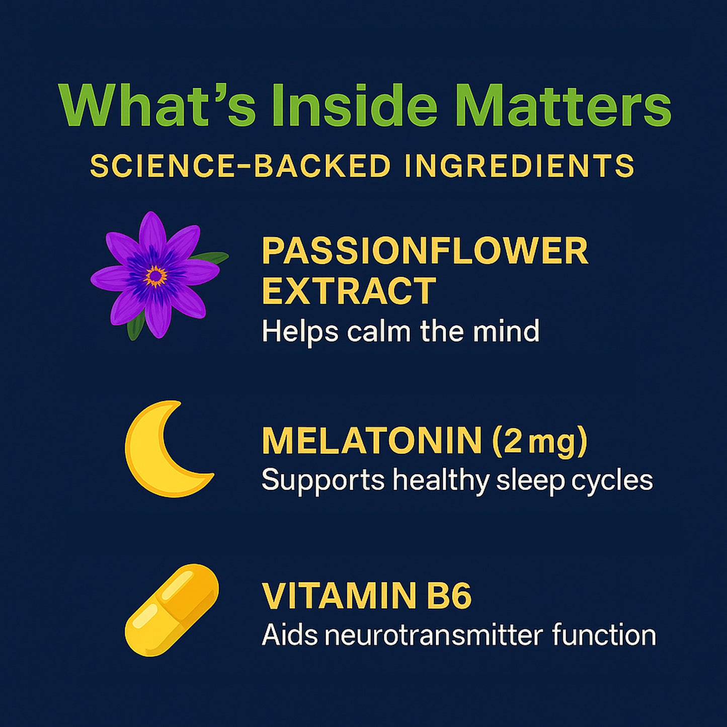 Sleep Well Gummies – Passiflora, Melatonin & B6
